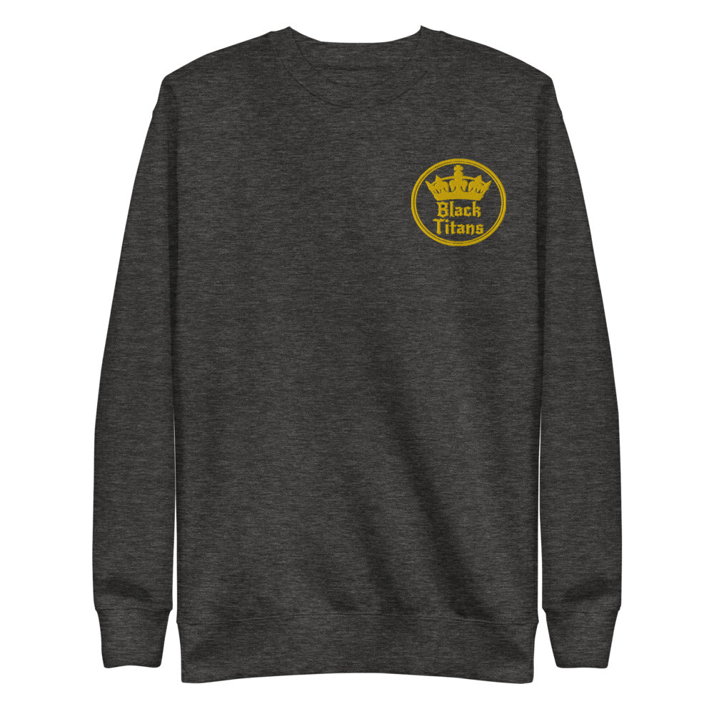 Crowned Black Titan Crewnecks