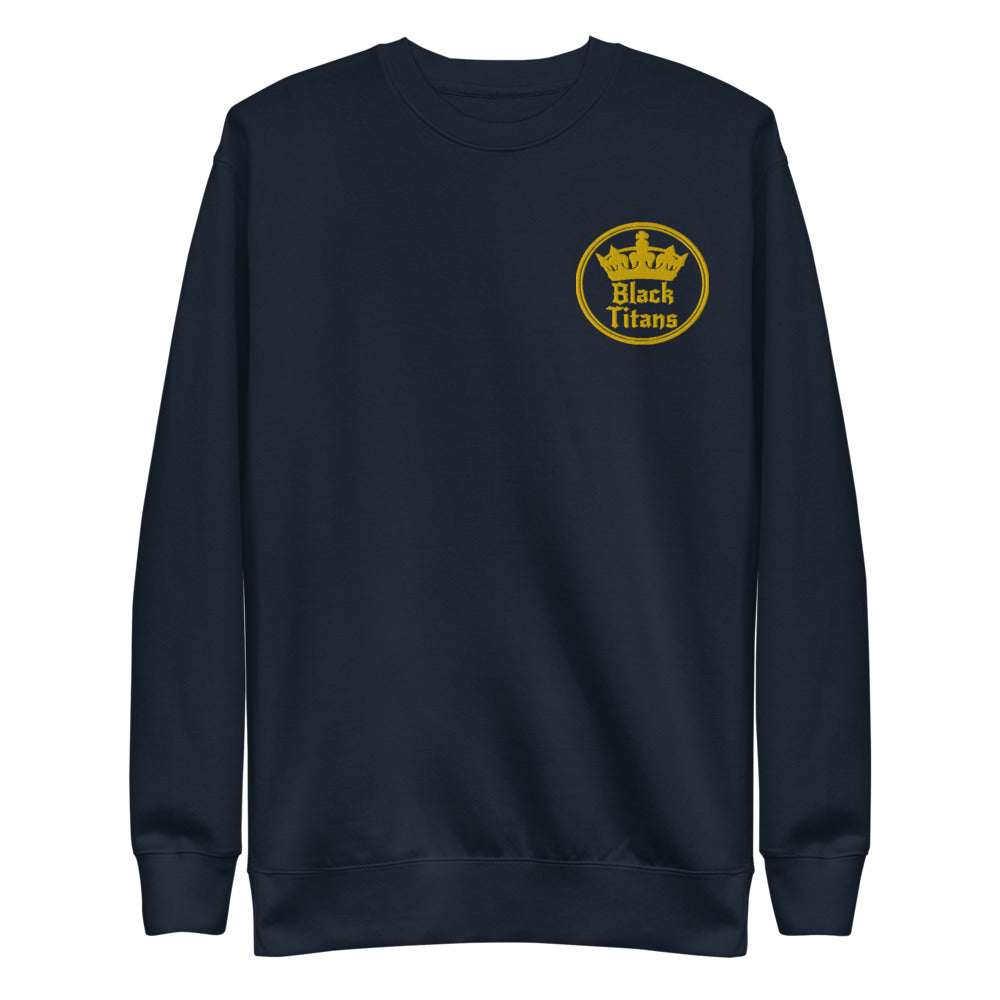 Crowned Black Titan Crewnecks